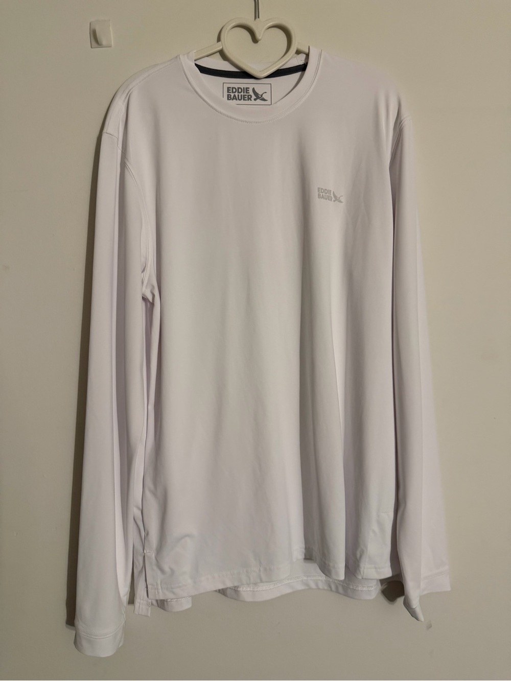 Eddie Bauer Men’s Long-Sleeve Crew Tee - White